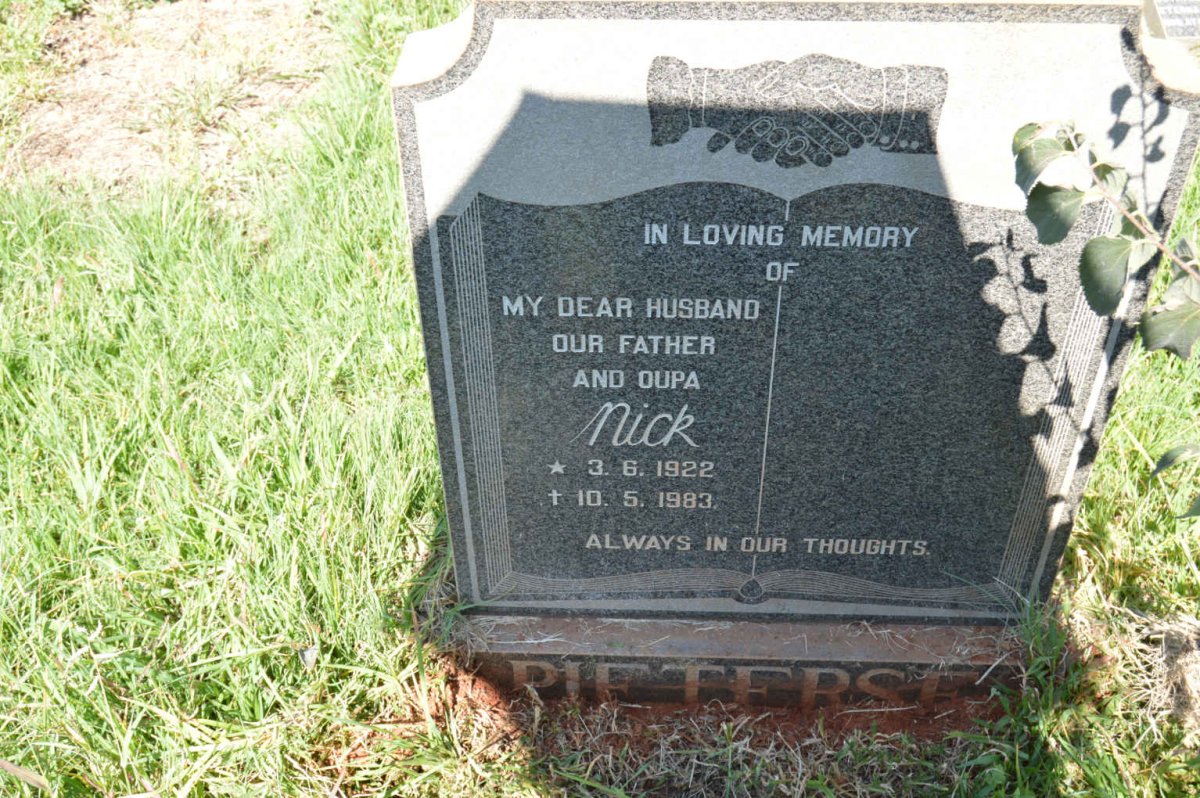 PIETERSE Nick 1922-1983