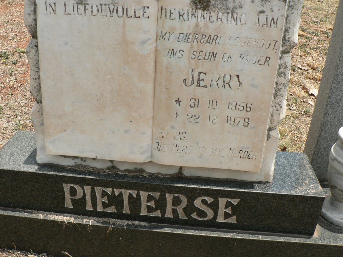 PIETERSE Jerry 1956-1978