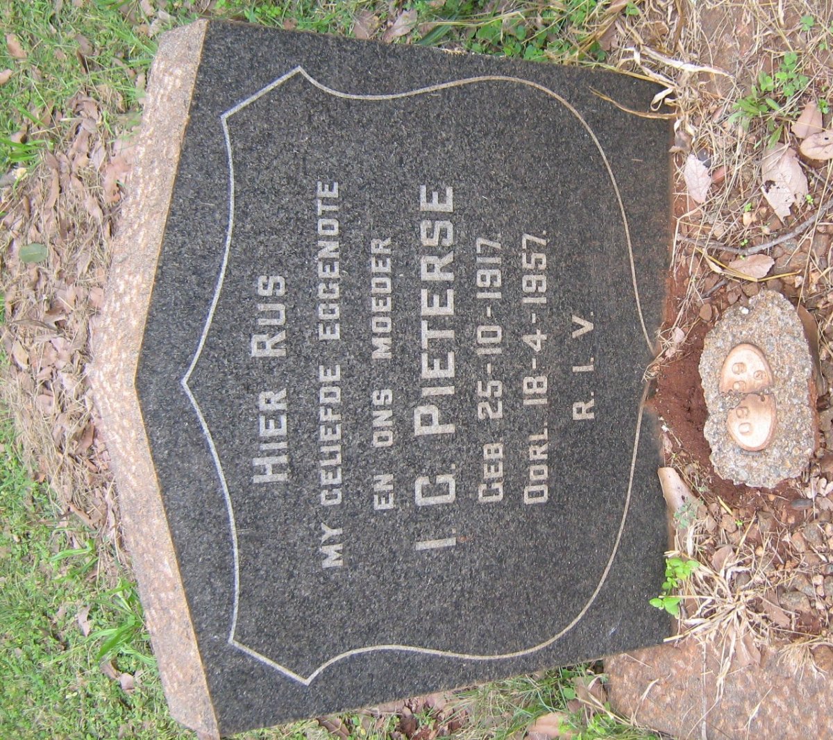 PIETERSE I.G. 1917-1957