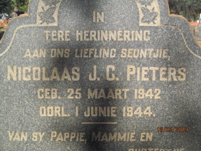 PIETERS Nicolaas J.C. 1942-1944