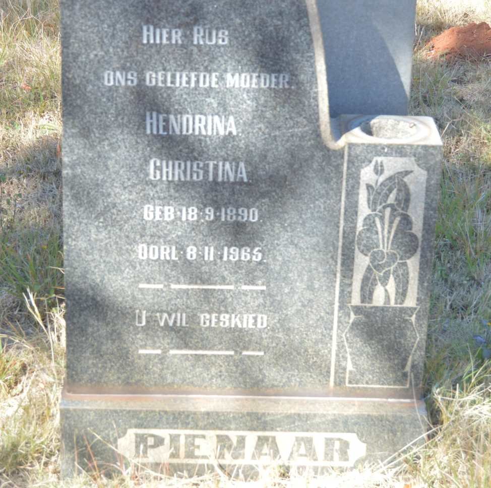 PIENAAR Hendrina Christina 1890-1965