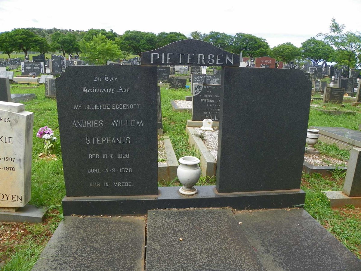 PIETERSEN Andries Willem Stephanus 1920-1976