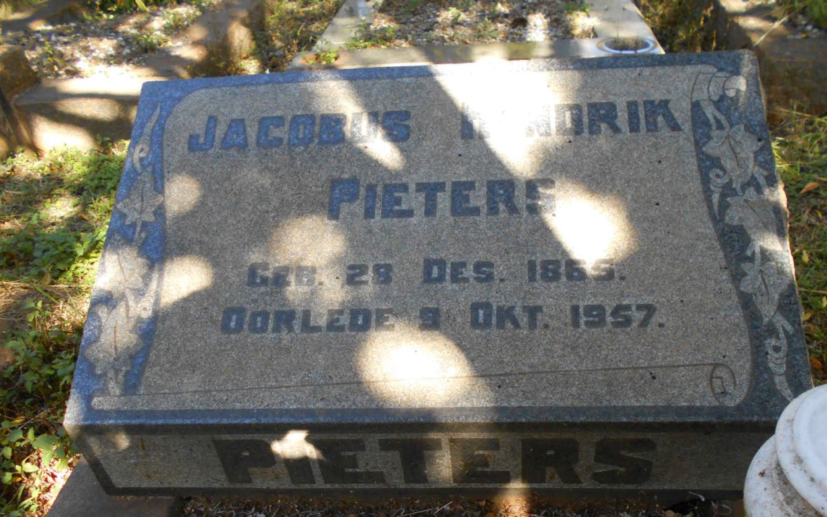 PIETERS Jacobus Hendrik 1865-1957