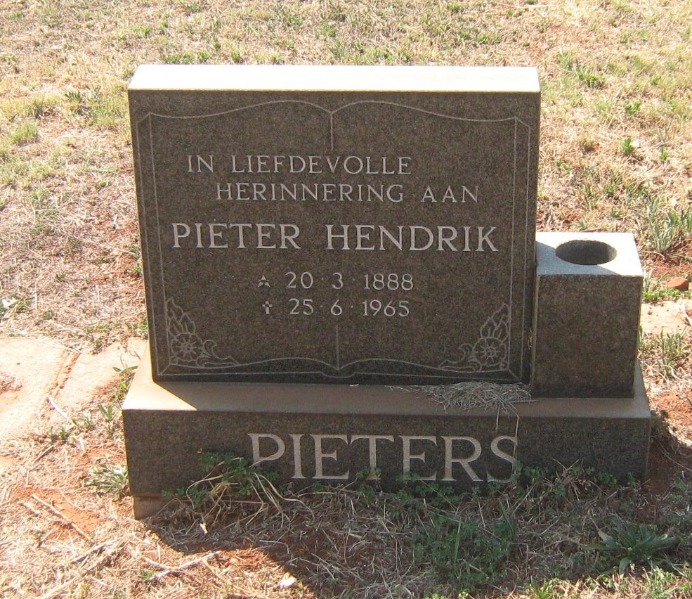 PIETERS Pieter Hendrik 1888-1965