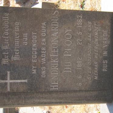 PLOOY Hendrik Leonardus, du 1882-1963