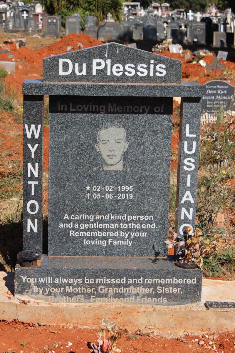 PLESSIS Wynton Lusiano, du 1995-2019