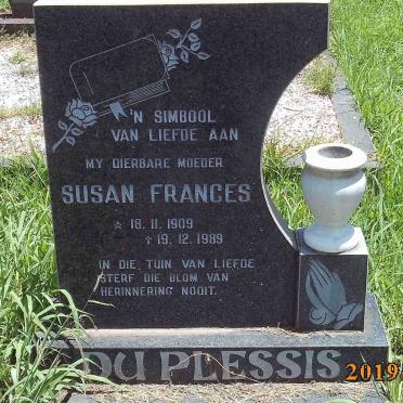 PLESSIS Susan Frances, du 1909-1989