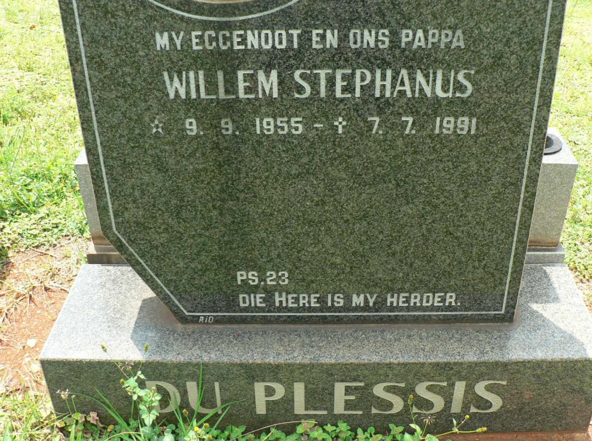 PLESSIS Willem Stephanus, du 1955-1991