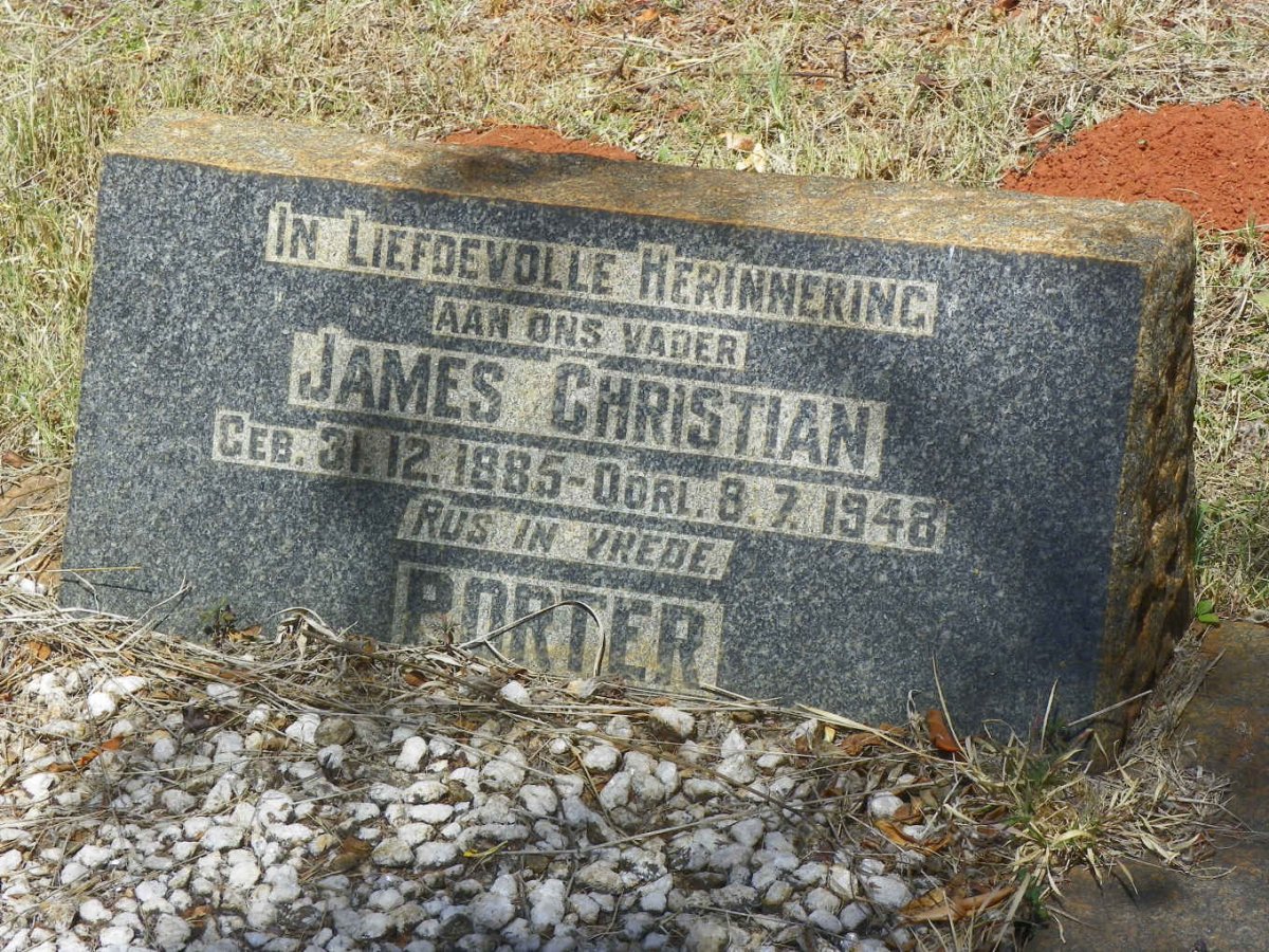 PORTER James Christian 1885-1948