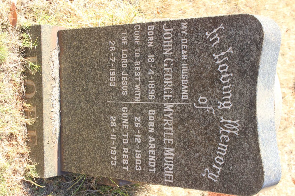 POPE John George 1896-1963 &amp; Myrtle Muriel ARENDT 1903-1973