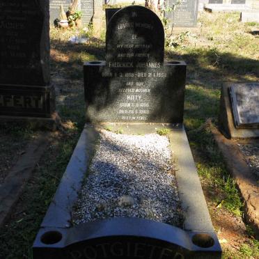 POTGIETER Frederick Johannes 1888-1952 & Kitty 1896-1969