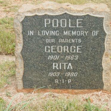 POOLE George 1901-1963 &amp; Rita 1903-1980