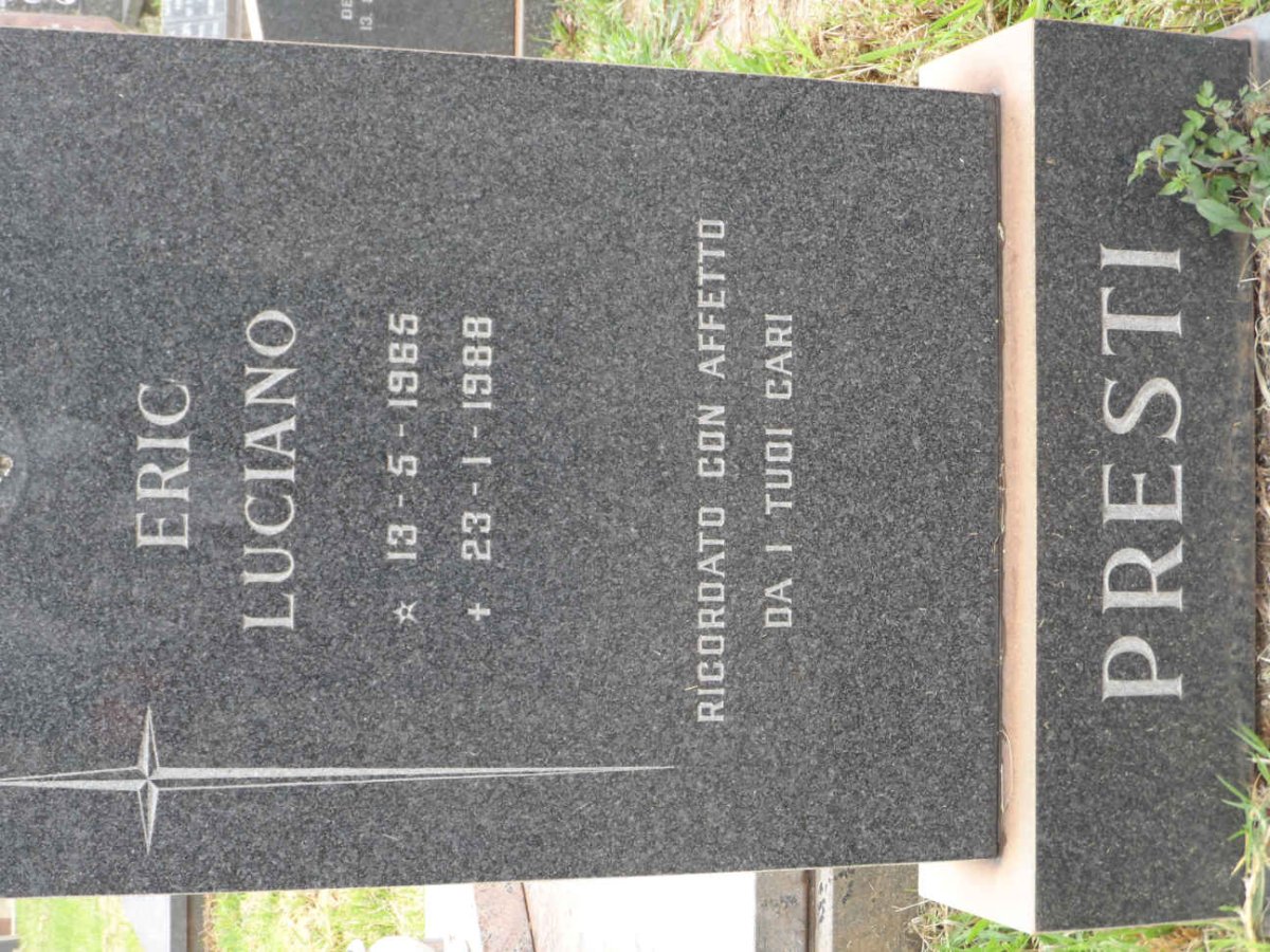 PRESTI Eric Luciano 1965-1988