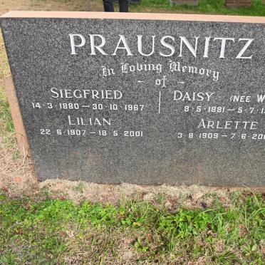 PRAUSNITZ Siegfried 1880-1967 &amp; Daisy WIEHE 1881-1961