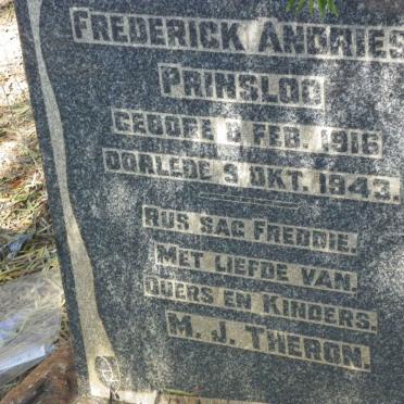 PRINSLOO Frederick Andries 1916-1943