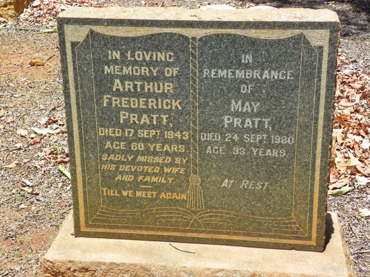 PRATT Arthur Frederick -1943 &amp; May -1980