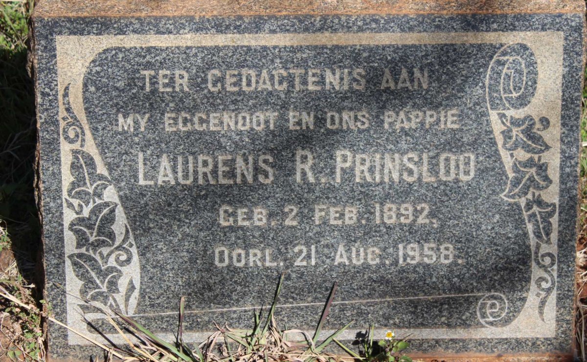 PRINSLOO Laurens R. 1892-1958
