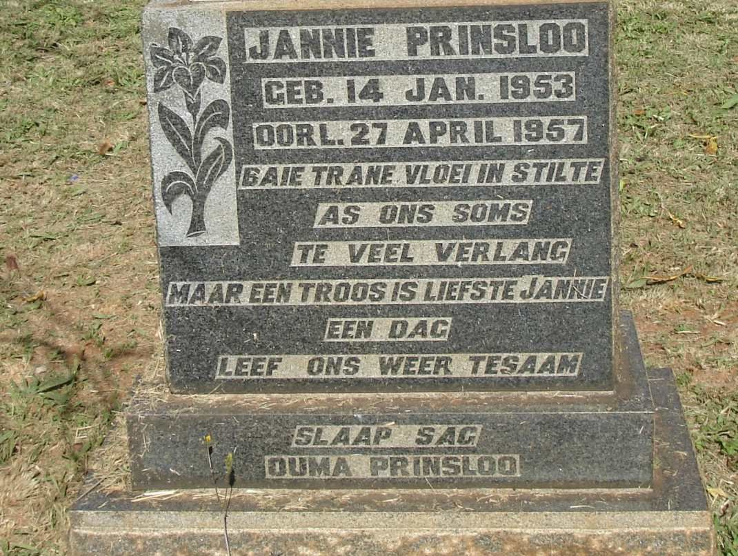 PRINSLOO Jannie 1953-1957