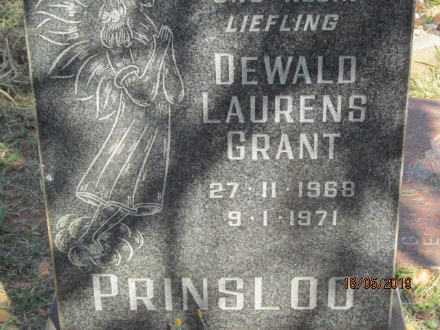 PRINSLOO Dewald Laurens Grant 1968-1971