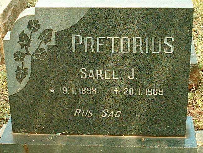PRETORIUS Sarel J. 1898-1969