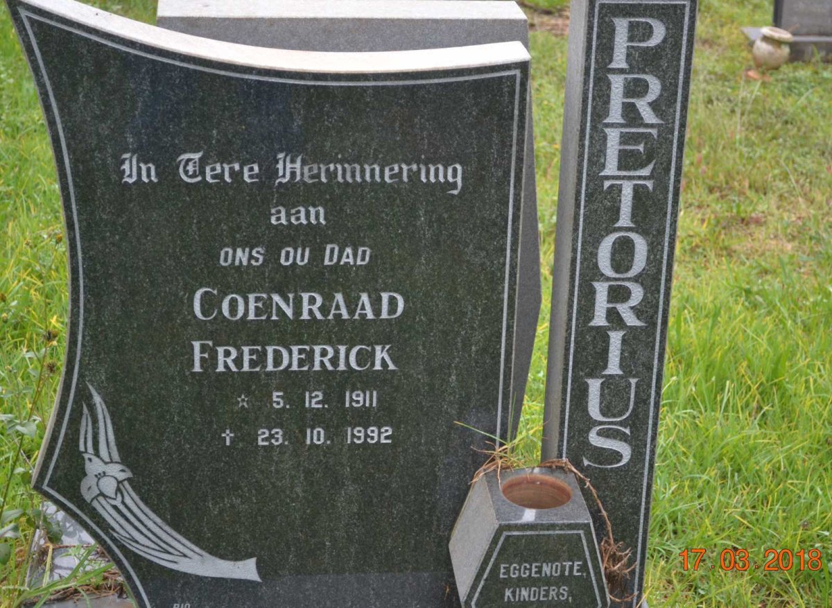 PRETORIUS Coenraad Frederick 1911-1992
