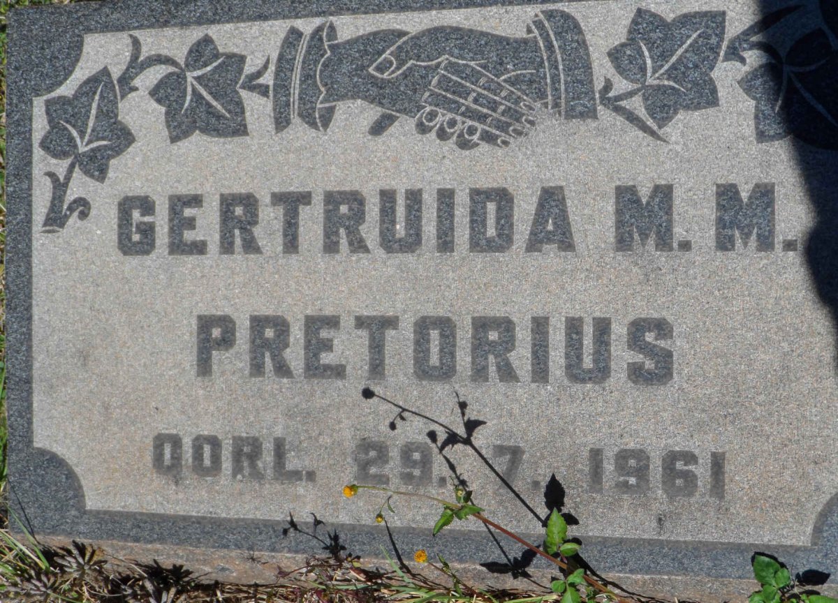 PRETORIUS Gertruida M.M. -1961