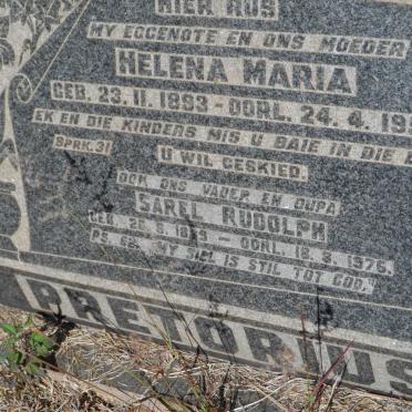 PRETORIUS Sarel Rudolph 18?9-1976 &amp; Helena Maria 1893-1957