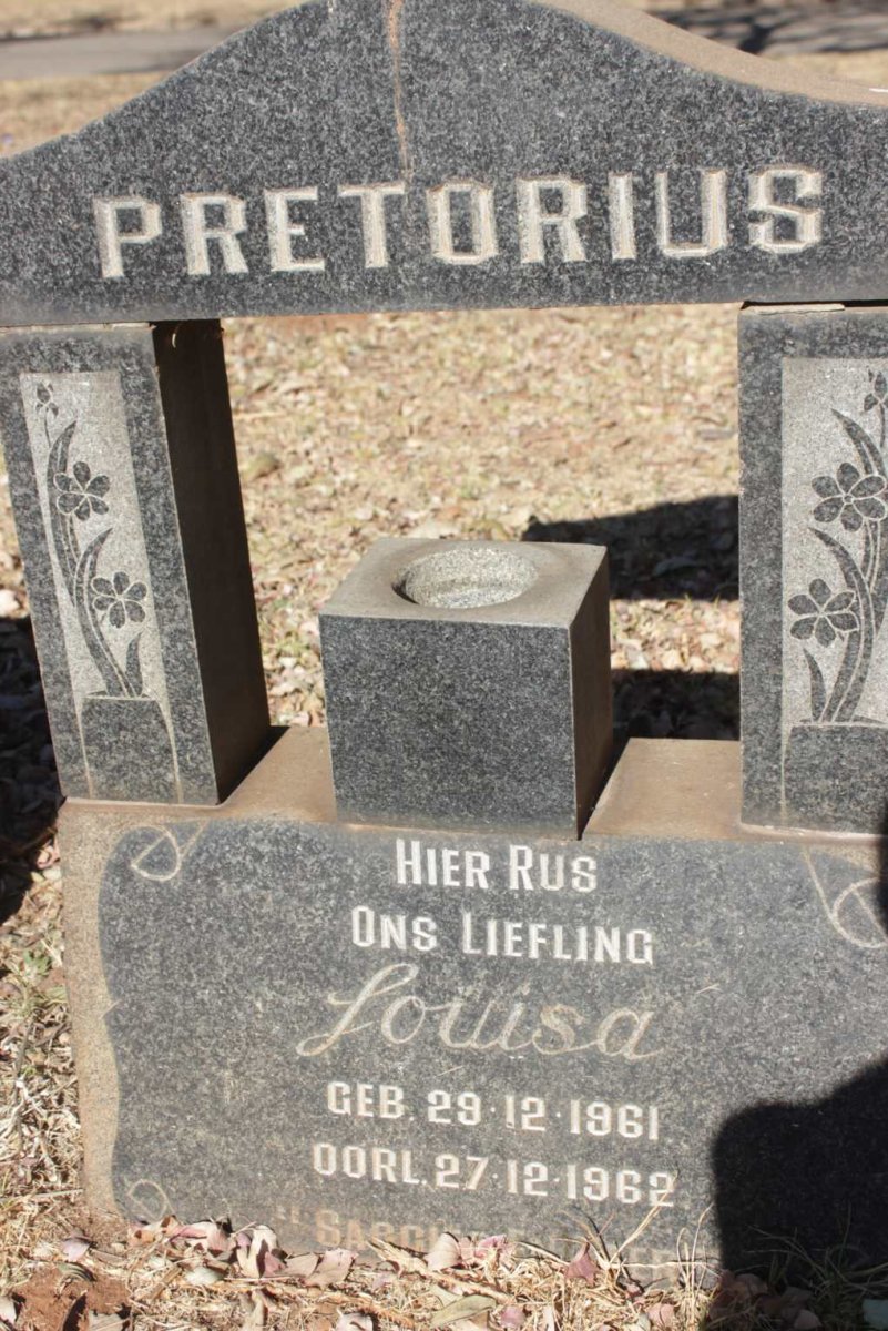 PRETORIUS Louisa 1961-1962