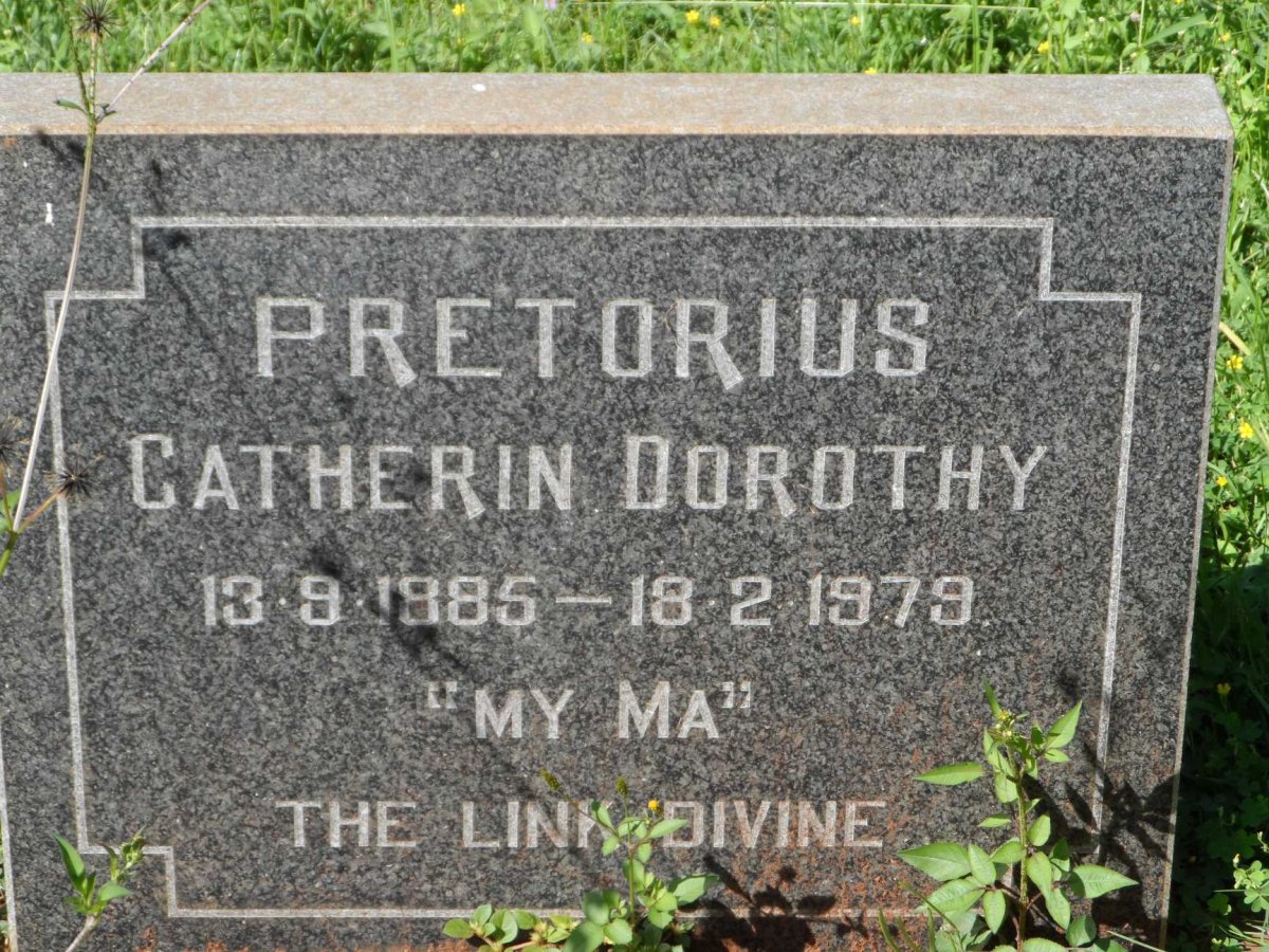 PRETORIUS Catherin Dorothy 1885-1979