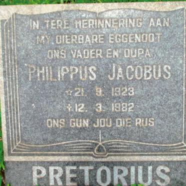 PRETORIUS Philippus Jacobus 1923-1982