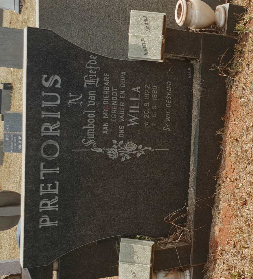 PRETORIUS Willa 1922-1980