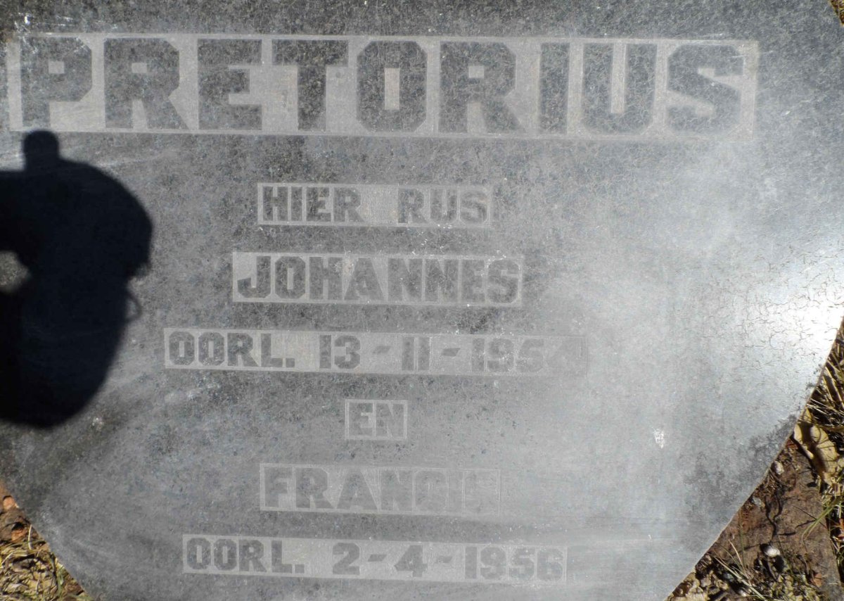 PRETORIUS Johannes -1954 :: PRETORIUS Francis -1956
