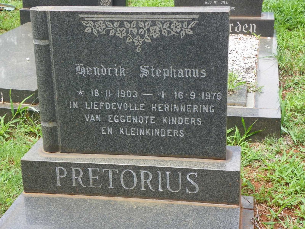 PRETORIUS Hendrik Stephanus 1903-1976