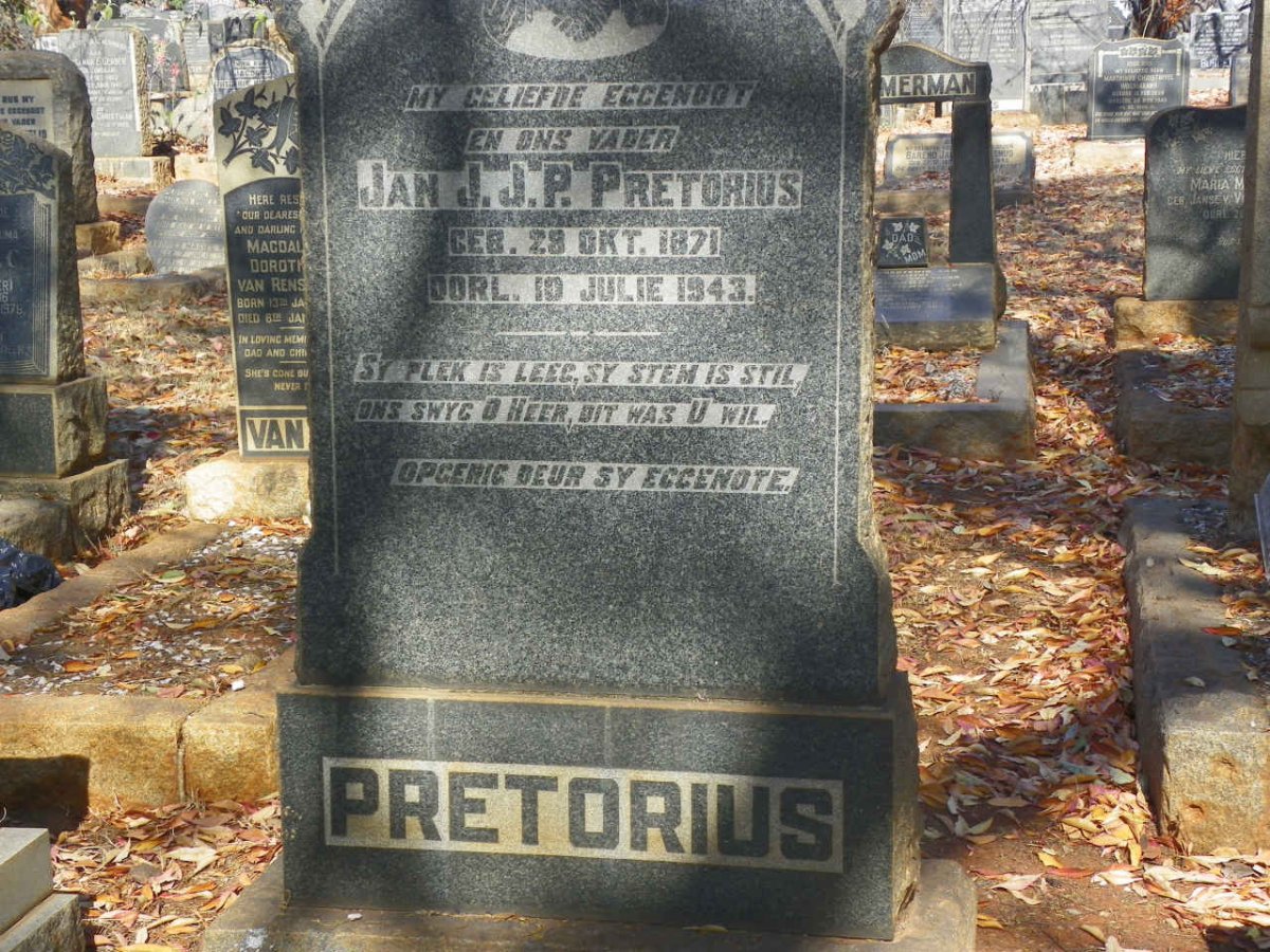 PRETORIUS J.J.P. 1871-1943