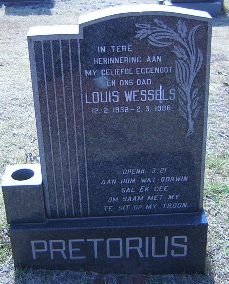 PRETORIUS Louis Wessels 1932-1986