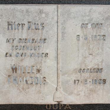 PRETORIUS Willem Francois 1872-1958 &amp; Maria Johanna Petronella VIVIERS 1875-1963