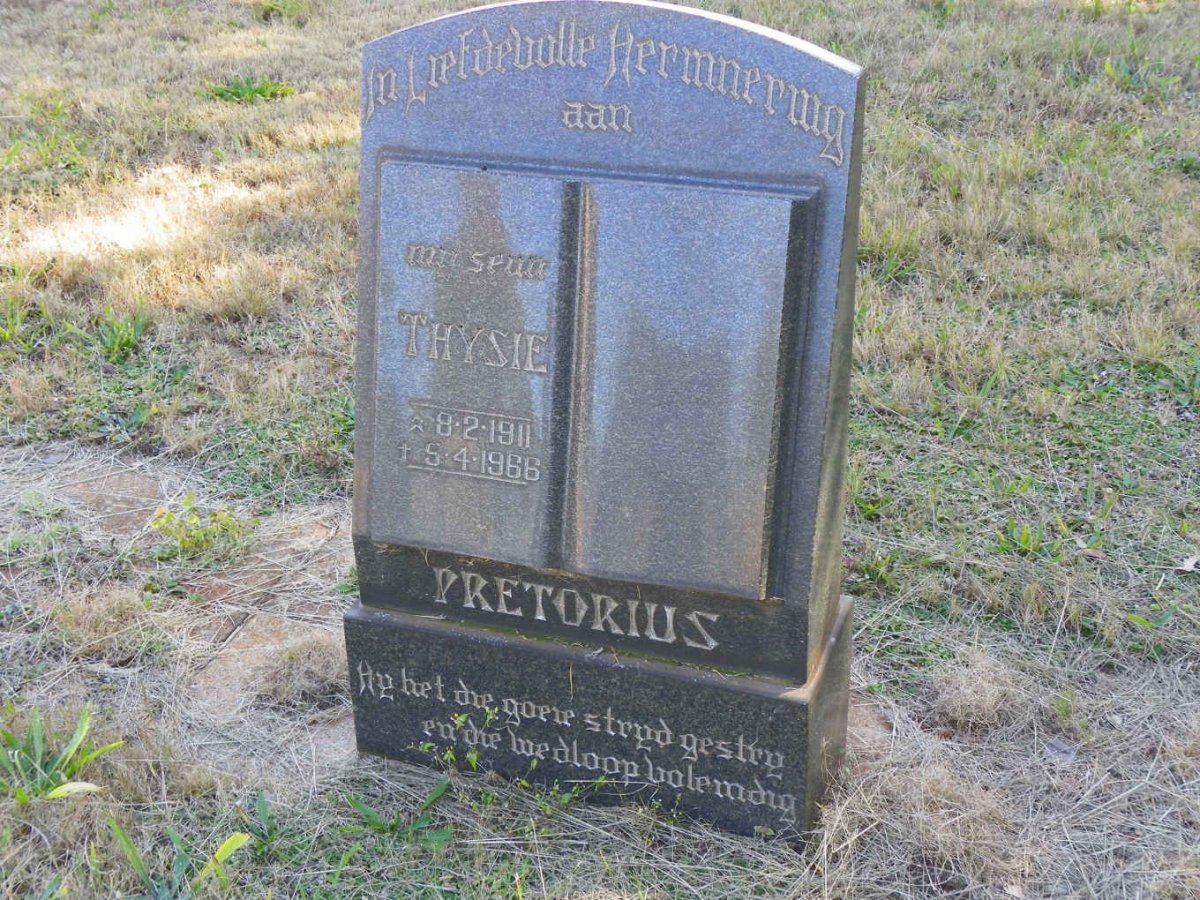 PRETORIUS Thysie 1911-1966