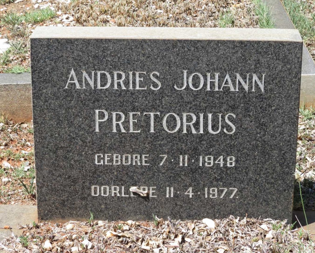 PRETORIUS Andries Johann 1948-1977