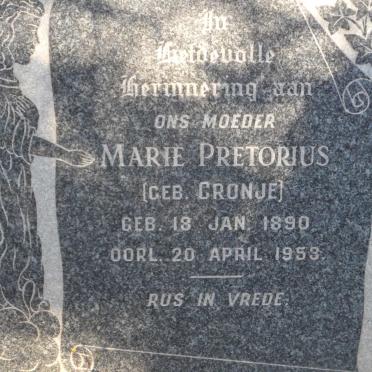 PRETORIUS Marie nee CRONJE 1890-1953