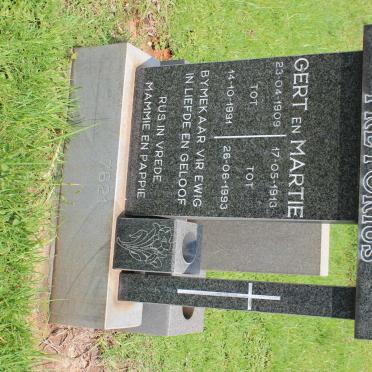 PRETORIUS Gert 1909-1991 &amp; Martie 1913-1993
