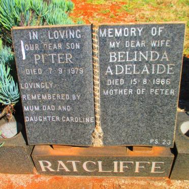 RATCLIFFE Belinda Adelaide -1986 :: RATCLIFFE Peter -1979