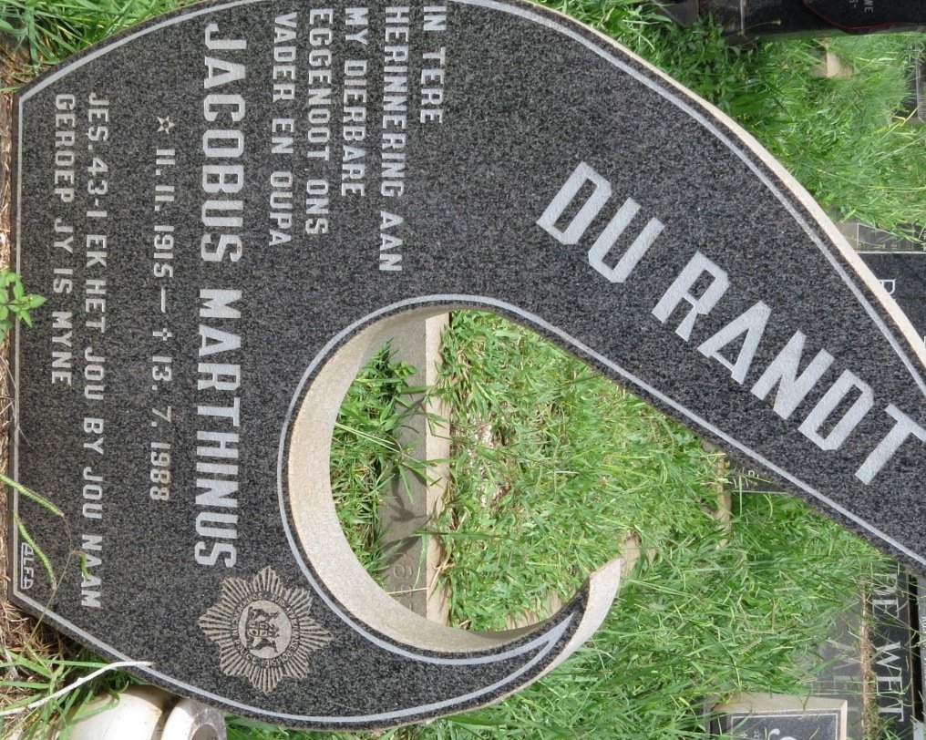 RANDT Jacobus Marthinus, du 1915-1988