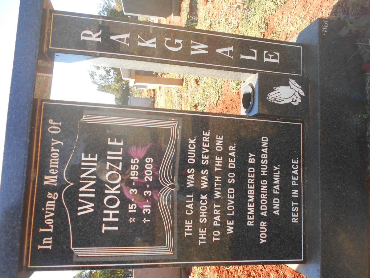 RAKGWALE Winnie Thokozile 1955-2009