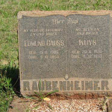 RAUBENHEIMER Edmund Gauss 1906-1953 &amp; Susanna 1911-1995 :: RAUBENHEIMER Kuys 1936-1959