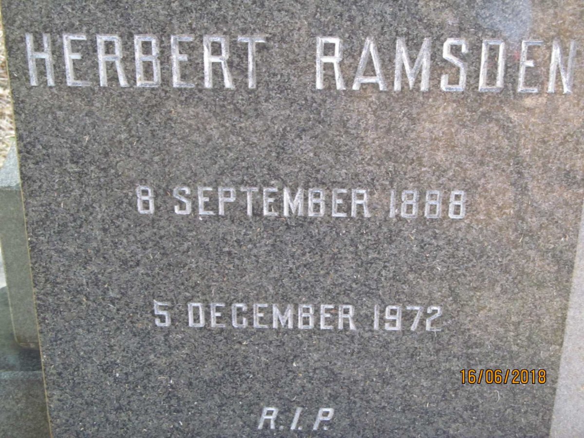 RAMSDEN Herbert 1888-1972