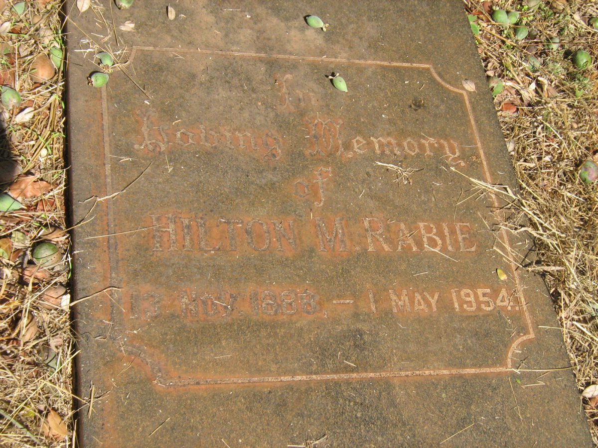 RABIE Hilton M. 1888-1954