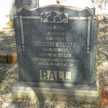 RALL Andriesa Susara 1916-1945