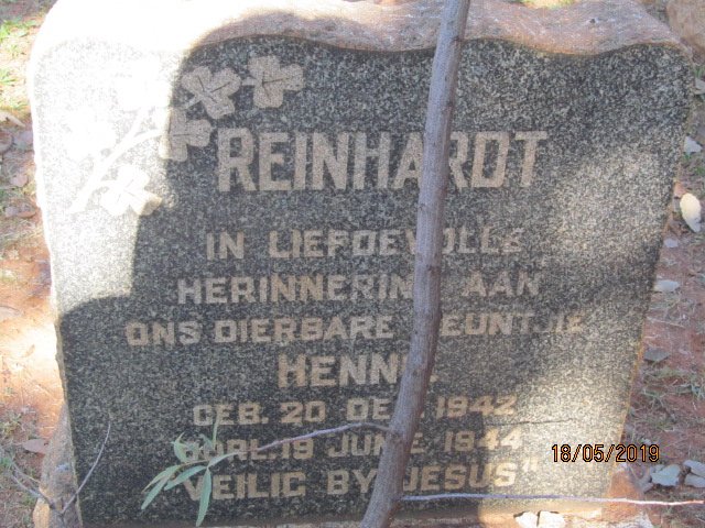 REINHARDT Hennie 1942-1944