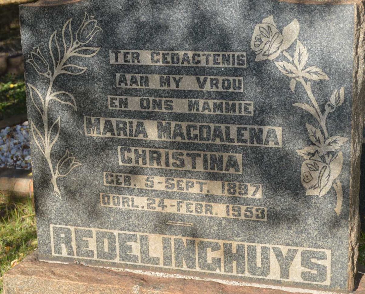 REDELINGHUYS Maria Magdalena Christina 1897-1953