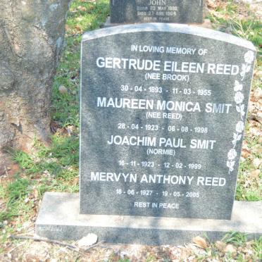 REED Gertrude Eileen nee BROOK 1893-1955 :: SMIT Joachim Paul 1923-1999